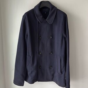 Banana Republic Navy Double-Breasted Pea Coat